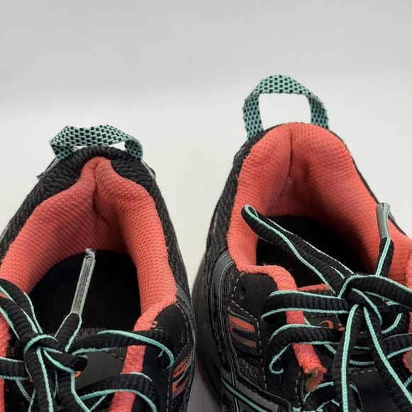 Asics Womens Gel Venture 5 T5N8N Black/Coral/Teal Running Shoes Size 6.5 - Picture 8 of 11